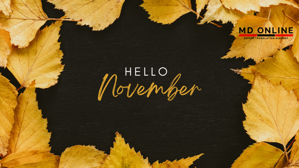 November: International Sayings that Paint the Month
